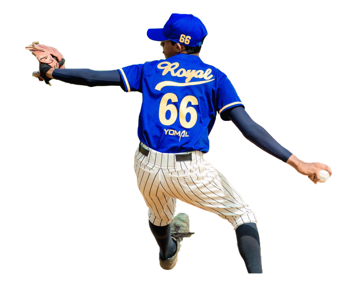 a Royal baseball player throwing the ball
